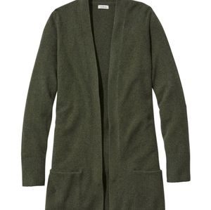 LL Bean Cashmere Open Cardigan XS